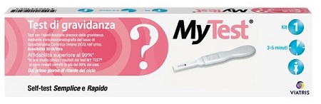 TEST DI GRAVIDANZA RAPIDO HCG MYTEST 1 PEZZO - farmasorriso.com