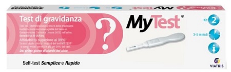 TEST DI GRAVIDANZA RAPIDO HCG MYTEST 2 PEZZI - farmasorriso.com