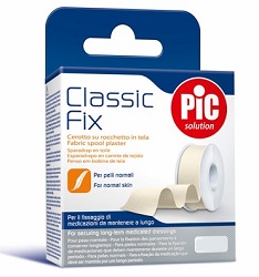 CEROTTO IN ROCCHETTO PIC CLASSIC FIX TELA BIANCO 2,5X500 CM FUSTELLA - farmasorriso.com