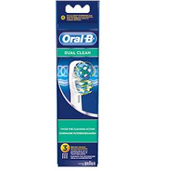 ORALB DUAL CLEAN EB417 TESTINE SPAZZOLINO ELETTRICO 3 PEZZI - farmasorriso.com
