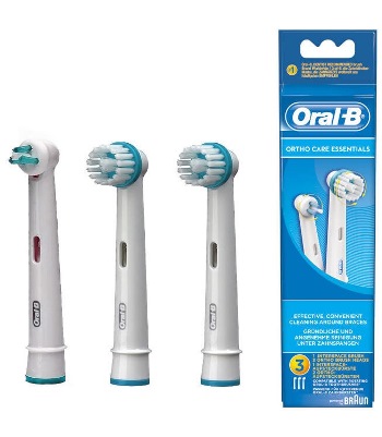 ORALB ORTHO CARE ESSENTIALS TESTINE SPAZZOLINO ELETTRICO APPARECCHIO ORTODONTICO 3 PEZZI - farmasorriso.com