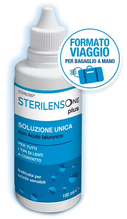 SOLUZIONE UNICA STERILENS ONE PLUS CON ACIDO IALURONICO 100 ML - farmasorriso.com