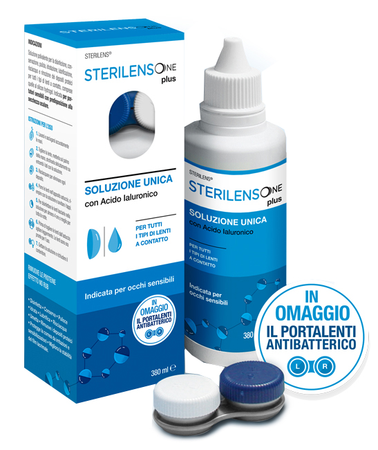 SOLUZIONE UNICA STERILENS ONE PLUS CON ACIDO IALURONICO 380 ML - farmasorriso.com