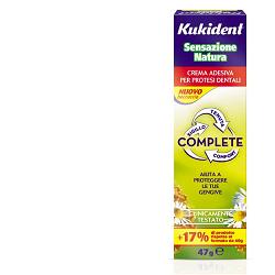 KUKIDENT SENSAZIONE NATURA COMPLETE CREMA ADESIVA PER PROTESI DENTARIE 47 G - farmasorriso.com