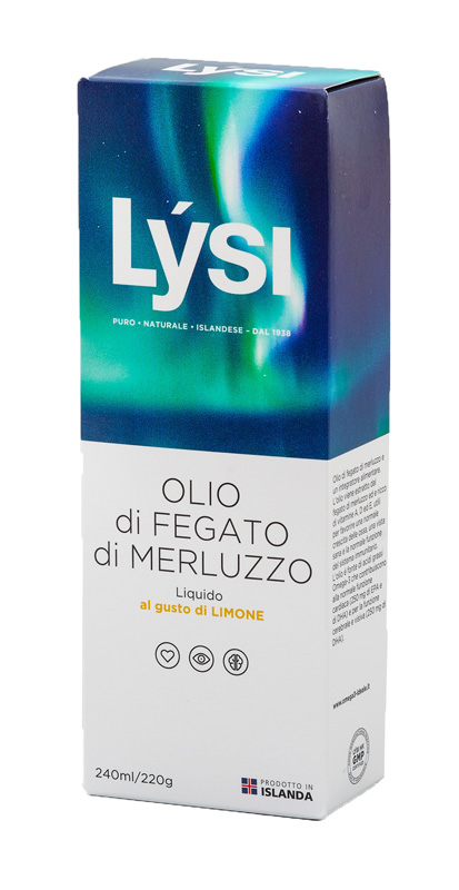 LYSI OLIO FEGATO MERLUZZO LIMONE 240 ML - farmasorriso.com