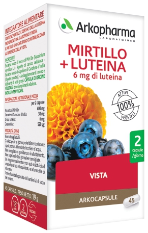 ARKO CAPSULE MIRTILLO+LUTEINA 45 CAPSULE - farmasorriso.com