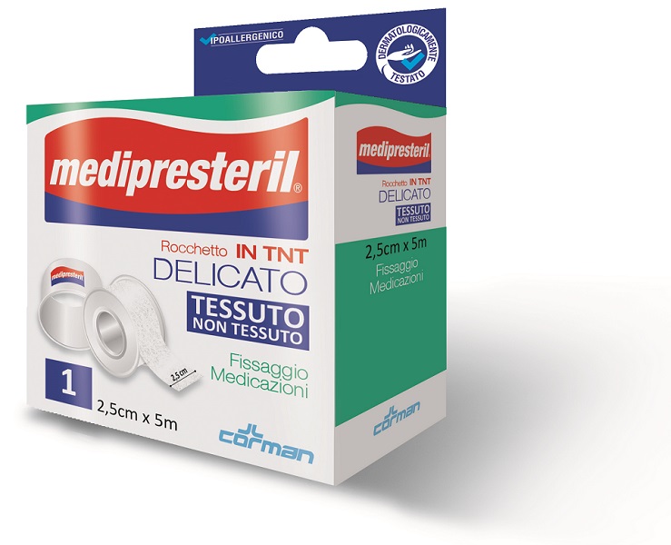 CEROTTO IN ROCCHETTO TESSUTO NON TESSUTO MEDIPRESTERIL 5X250CM - farmasorriso.com