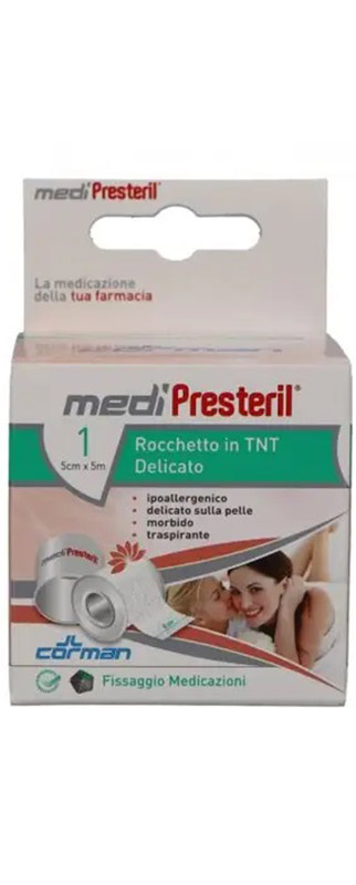CEROTTO IN ROCCHETTO IN TNT MEDIPRESTERIL DELICATO M5X5CM - farmasorriso.com