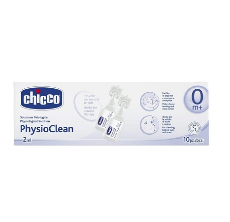 CHICCO PHYSIOCLEAN SOLUZIONE FISIOLOGICA 10 FLACONCINI 2 ML - farmasorriso.com
