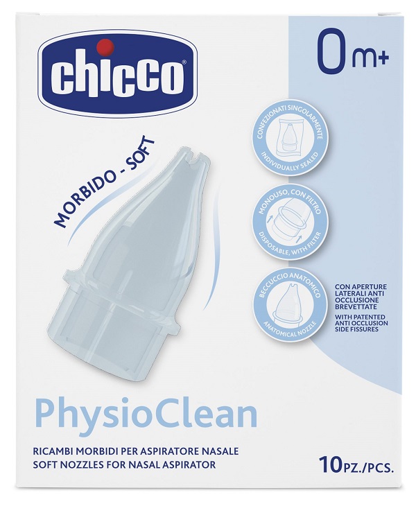 RICAMBI MORBIDI PER ASPIRATORE NASALE CHICCO PHYSIOCLEAN - farmasorriso.com