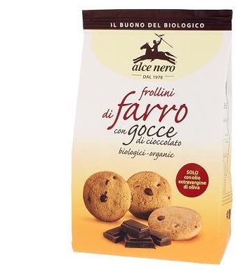 FROLLINI DI FARRO CON GOCCE CIOCCOLATO BIO 300 G - farmasorriso.com