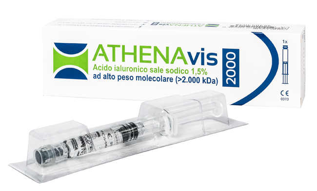 SIRINGA INTRA-ARTICOLARE ATHENAVIS 2000 ACIDO IALURONICO 1,5% 30 MG 2 ML 3 PEZZI - farmasorriso.com
