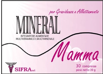 MINERAL MAMMA INTEGRATORE ALIMENTARE PER GRAVIDANZA ED ALLATTAMENTO 30CPR SCATOLA 39 G - farmasorriso.com
