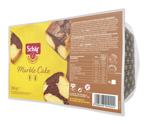 SCHAR MARBLE CAKE SENZA LATTOSIO 250 G - farmasorriso.com