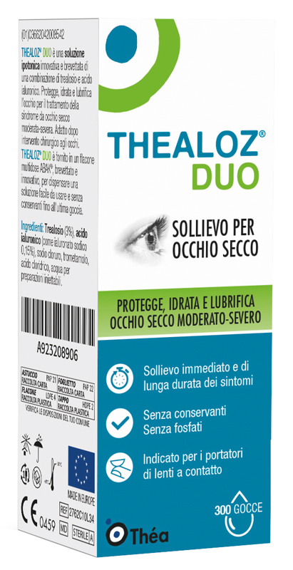 THEALOZ DUO SOLUZIONE OCULARE FLACONE 10 ML - farmasorriso.com