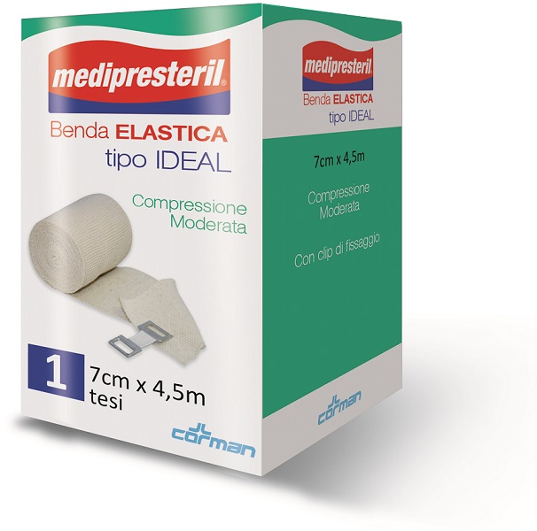 BENDA ELASTICA MEDIPRESTERIL IDEAL CM7X45MT - farmasorriso.com