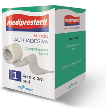 BENDA ADESIVA MEDIPRESTERIL 4X400CM - farmasorriso.com