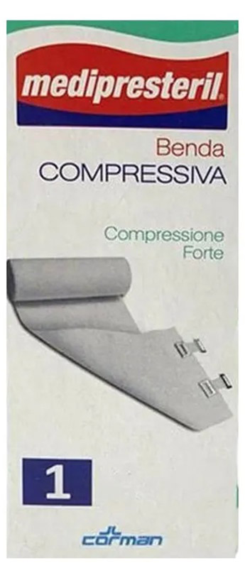 BENDA ELASTICA MEDIPRESTERIL COMPRESSIONE FORTE 10X450CM - farmasorriso.com