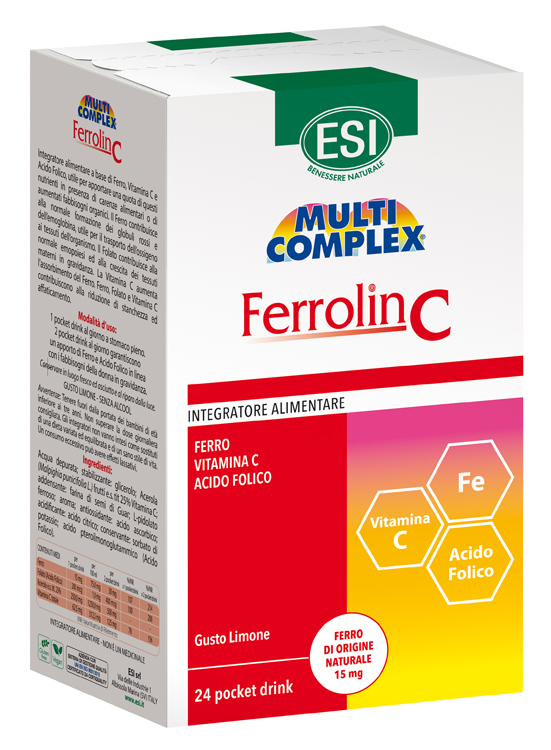 ESI FERROLIN C POCKET DRINK 24 BUSTINE - farmasorriso.com