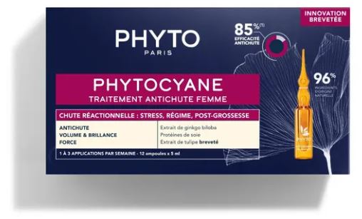 PHYTO PARIS PHYTOCYANE TRATTAMENTO ANTICADUTA CAPELLI DONNA 12 FIALE 7,5 ML - farmasorriso.com