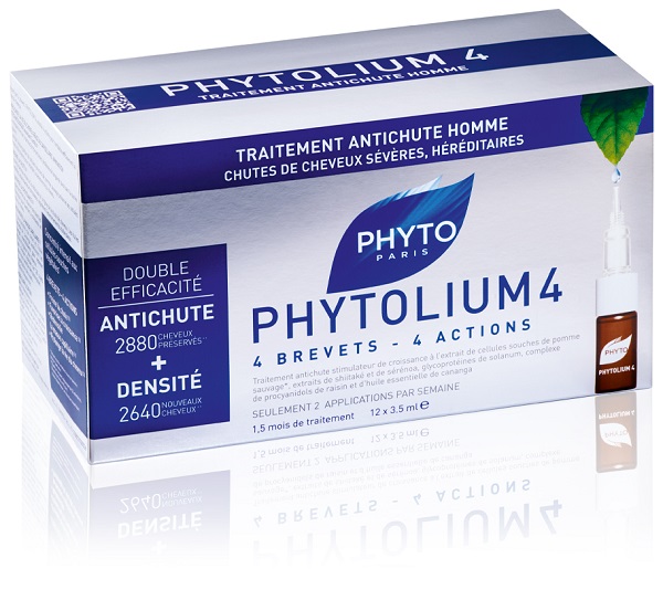 PHYTO PARIS PHYTOLIUM4 TRATTAMENTO ANTICADUTA CAPELLI UOMO 12 FIALE 3,5 ML - farmasorriso.com