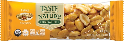 TASTE OF NATURE BARRETTA ALLE ARACHIDI BIO VEGAN AD ALTO CONTENUTO DI FIBRE 40 G - farmasorriso.com