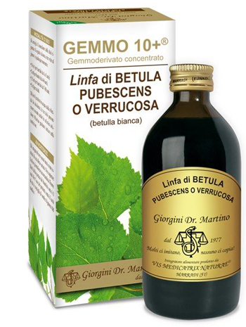 GEMMO 10+ BETULLA B LINFA 200 ML LIQUIDO ANALCOLICO - farmasorriso.com