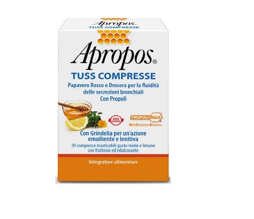 APROPOS SEDITUSS MIELE LIMONE 20 COMPRESSE MASTICABILI - farmasorriso.com