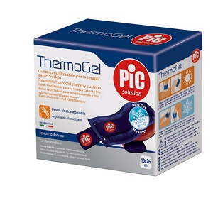 THERMOGEL CUSCINO TERAPIA CALDO FREDDO 10X26 CM CON FASCIA ELASTICA - farmasorriso.com