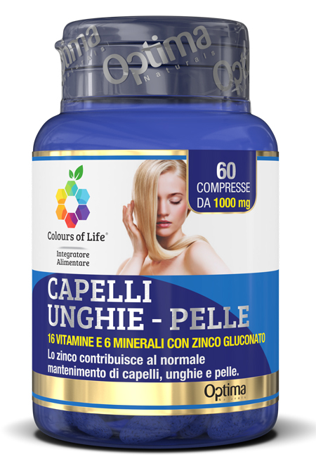 COLOURS OF LIFE CAPELLI UNGHIE PELLE 60 COMPRESSE 1000 MG - farmasorriso.com
