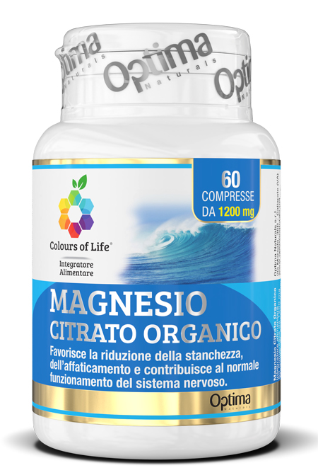 COLOURS OF LIFE MAGNESIO CITRATO ORGANICO 60 COMPRESSE 1200  MG - farmasorriso.com