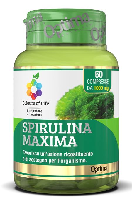 COLOURS OF LIFE SPIRULINA MAXIMA 60 COMPRESSE 1000 MG - farmasorriso.com