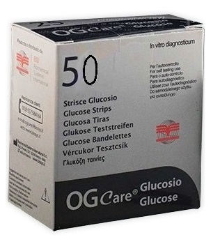 STRISCE MISURAZIONE GLICEMIA OGCARE 50 PEZZI - farmasorriso.com