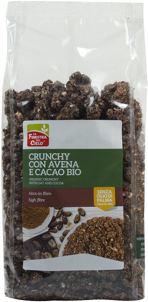 FSC CRUNCHY CON AVENA E CACAO BIO AD ALTO CONTENUTO DI FIBRE CON OLIO DI GIRASOLE SENZA OLIO DI PALMA 375 G - farmasorriso.com