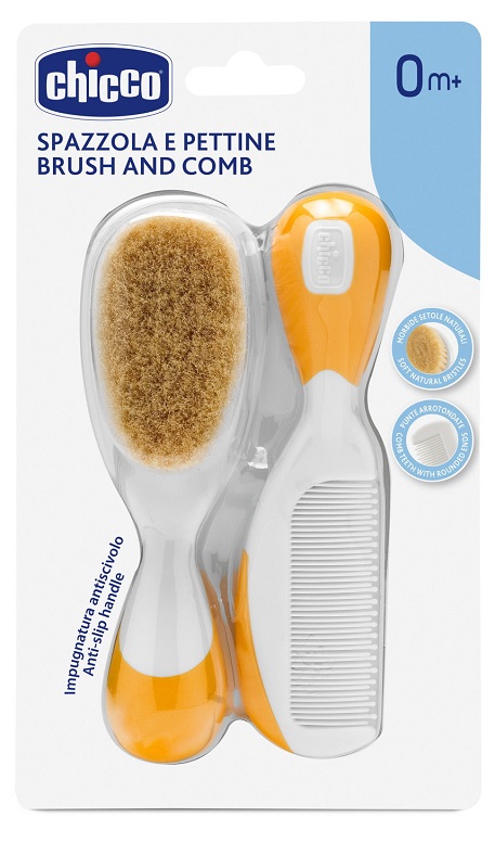 CHICCO SPAZZOLA + PETTINE ARANCIONE - farmasorriso.com