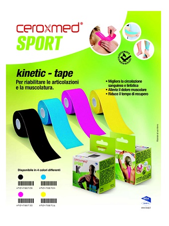 CEROXMED SPORT KINETIC TAPE BLU 1 PEZZO - farmasorriso.com