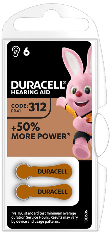 DURACELL EASY TAB 312 MARRONE BATTERIA PER APPARECCHIO ACUSTICO - farmasorriso.com