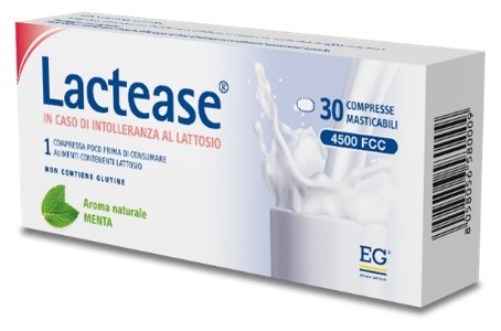 LACTEASE 4500 FCC AROMA MENTA 30 COMPRESSE MASTICABILI - farmasorriso.com