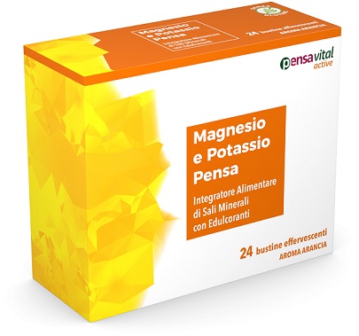 MAGNESIO E POTASSIO ARANCIA PENSA 24 BUSTINE EFFERVESCENTI - farmasorriso.com