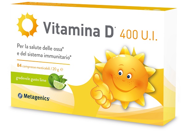 VITAMINA D 400 UI 84 COMPRESSE MASTICABILI GUSTO LIME - farmasorriso.com