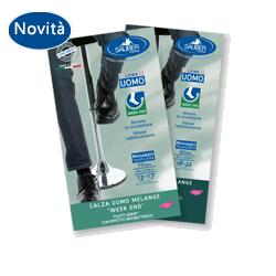 CALZA UOMO MELANGE 140 DENARI TAGLIA MEDIAVERDE INGLESE - farmasorriso.com