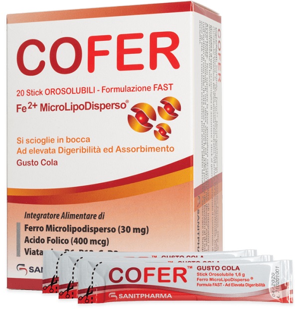 COFER 20 STICK OROSOLUBILI DA 1,6 G GUSTO COLA - farmasorriso.com
