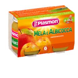 PLASMON OMOGENEIZZATO MELA ALBICOCCA 2 X 104 G - farmasorriso.com