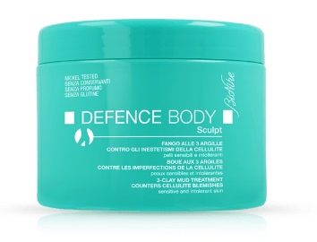 DEFENCE BODY ANTICELLULITE FANGO ALLE 3 ARGILLE VASO 500 G - farmasorriso.com