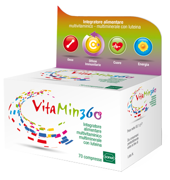 VITAMIN 360 MULTIVITAMINICO MULTIMINERALE 70 COMPRESSE ASTUCCIO 93,10 G - farmasorriso.com