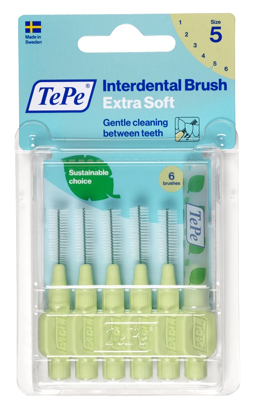 TEPE SCOVOLINO XSOFT VERDE 0,8MM 6 PEZZI - farmasorriso.com