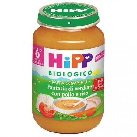 HIPP BIO PAPPA PRONTA FANTAS VERD POLLO RISO 190 G - farmasorriso.com