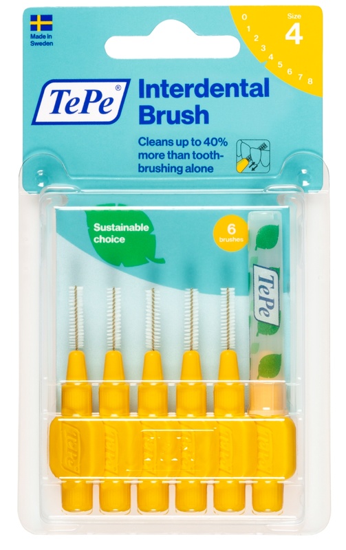 TEPE SCOVOLINO GIALLO 0,7 MM 6 PEZZI - farmasorriso.com