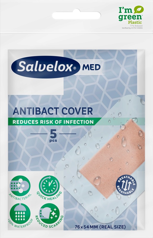CEROTTO SALVELOX MED ANTIBACT COVER 76X54MM 5 PEZZI - farmasorriso.com