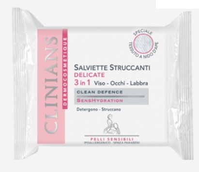 CLINIANS SALVIETTINE STRUCCANTI DA 20 PEZZI - farmasorriso.com